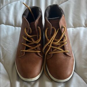 Brown Leather Kids Shoes